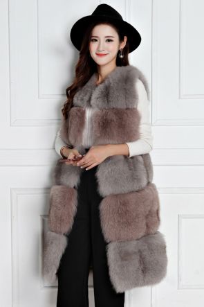 3/4 Length Fox Fur Vest