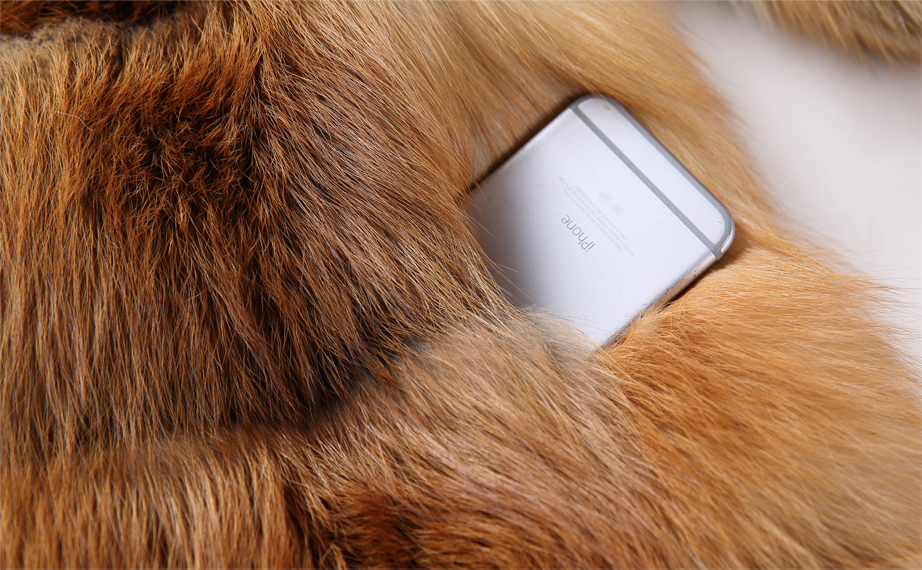 Red Fox Fur Coat in Natural Golden 0026-10