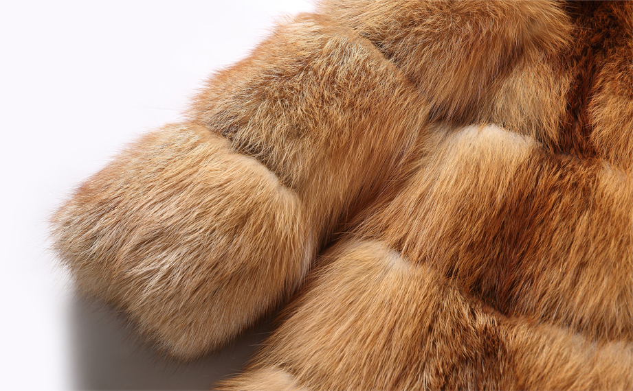 Red Fox Fur Coat in Natural Golden 0026-11