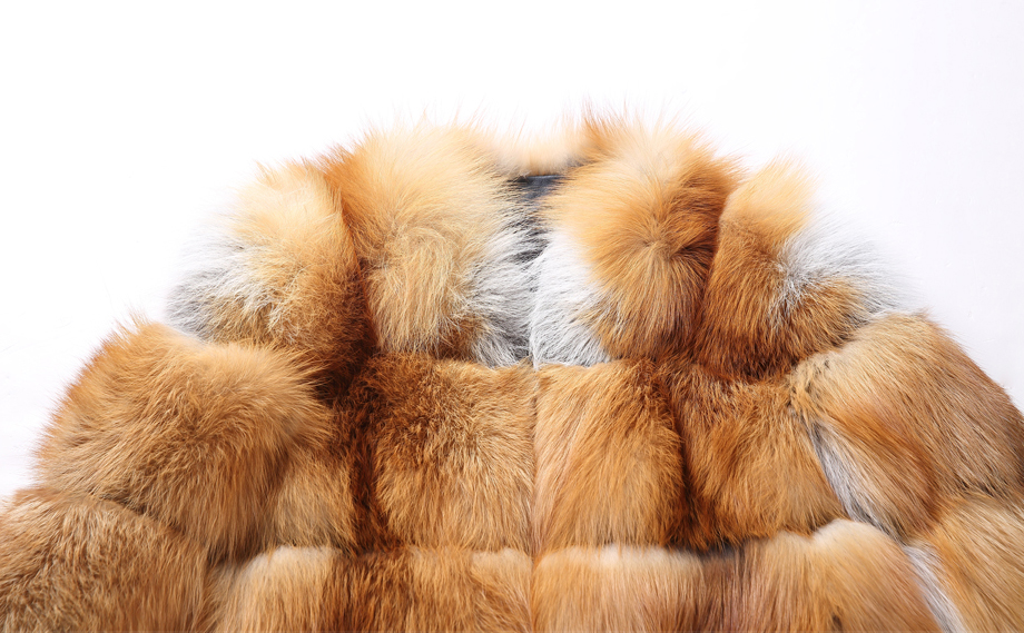 Red Fox Fur Coat in Natural Golden 0026-9