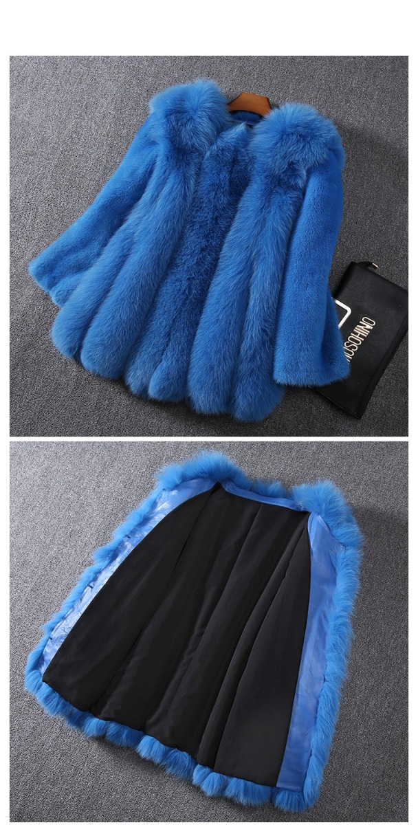 Fox Fur Jacket with Mink Fur Sleeves 0069-1