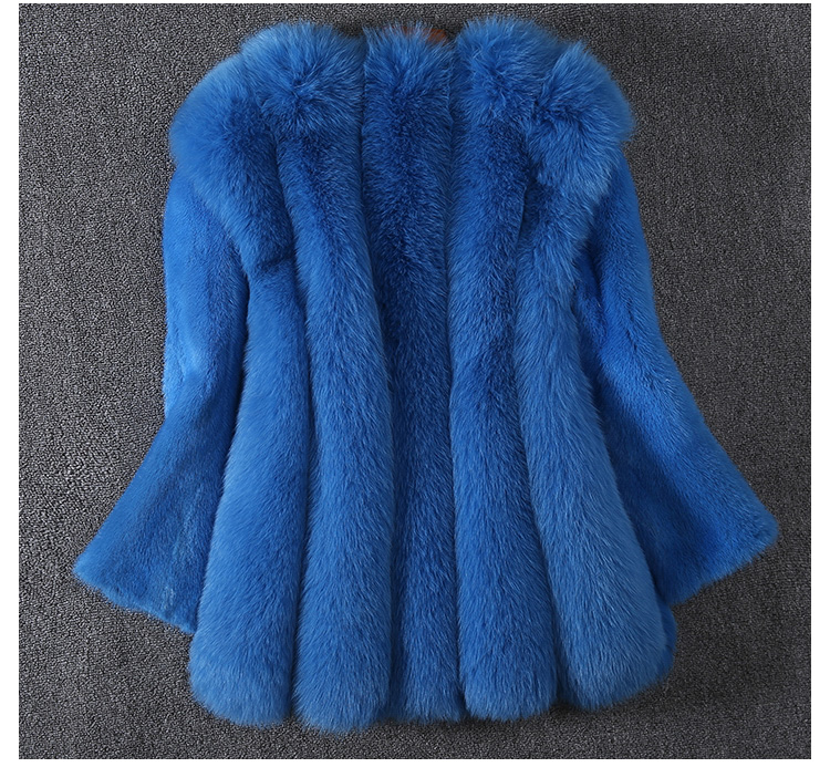 Fox Fur Jacket with Mink Fur Sleeves 0069-2