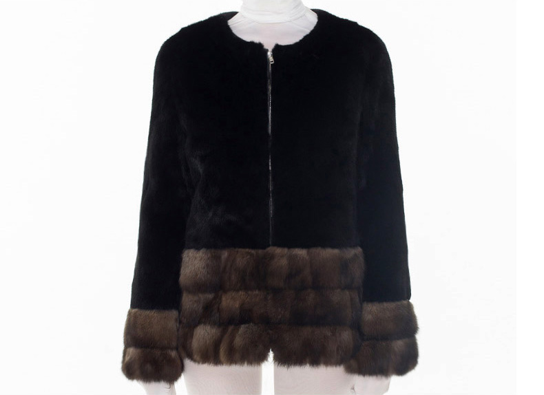 Mink Fur Jacket with Sable Fur Trim 0116-10