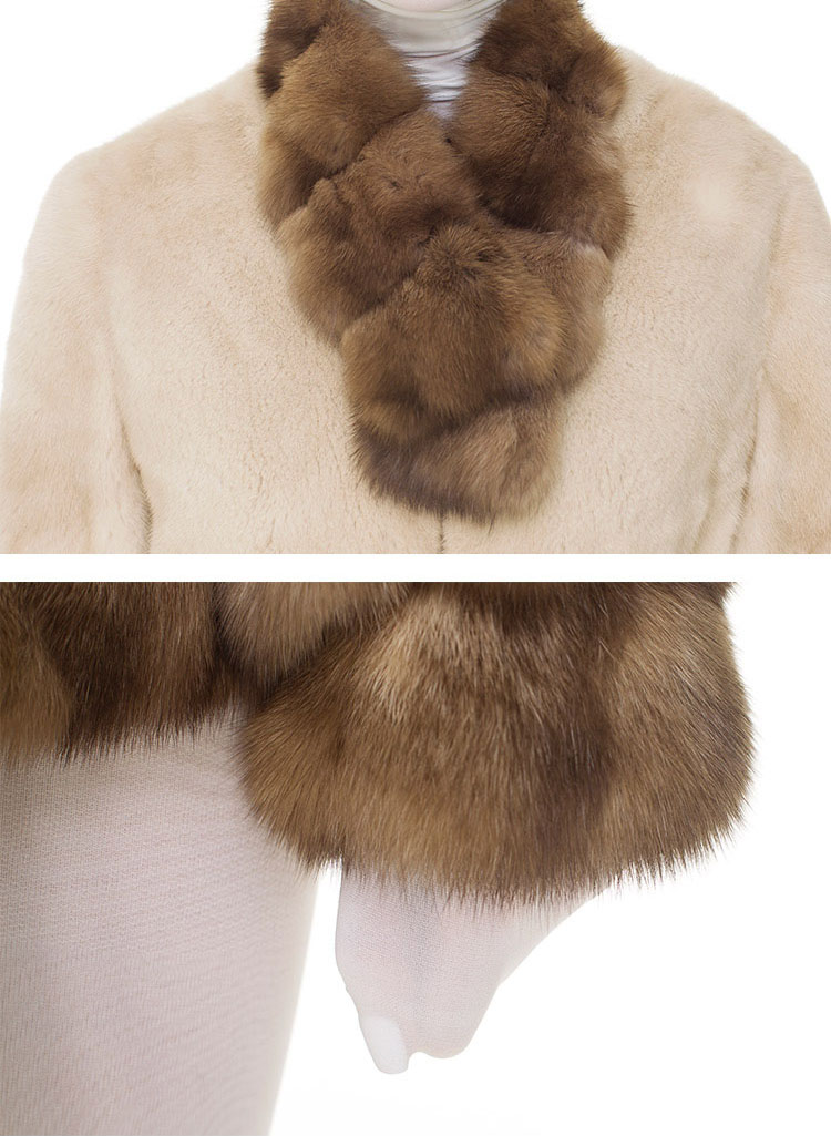 Mink Fur Jacket with Sable Fur Trim 0116-11