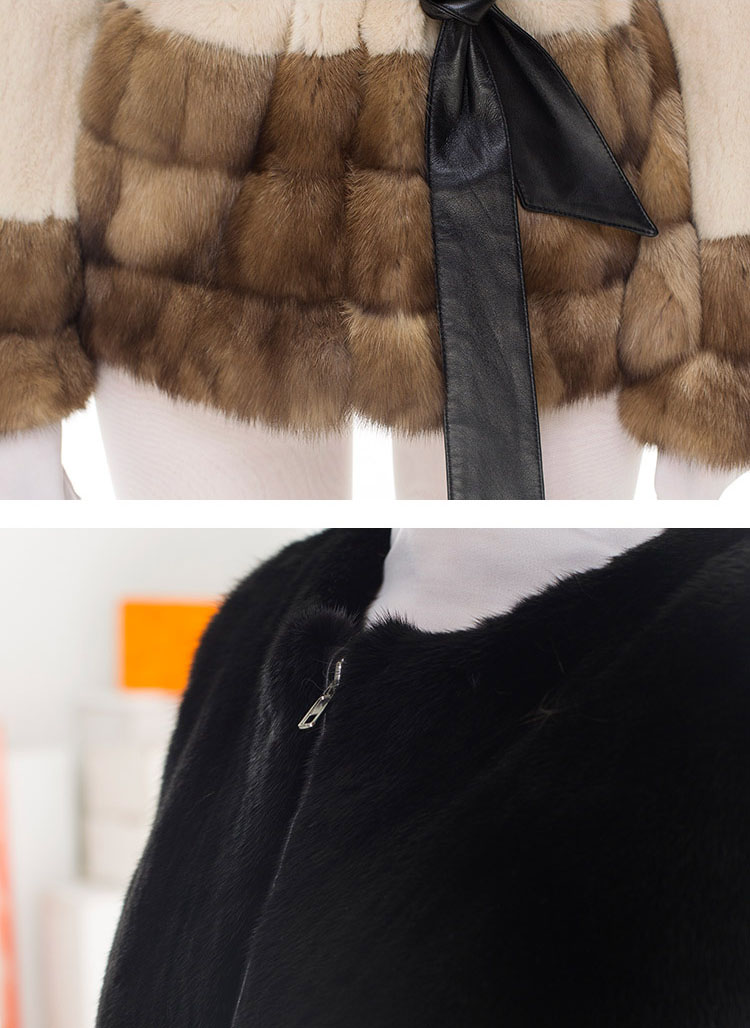 Mink Fur Jacket with Sable Fur Trim 0116-12