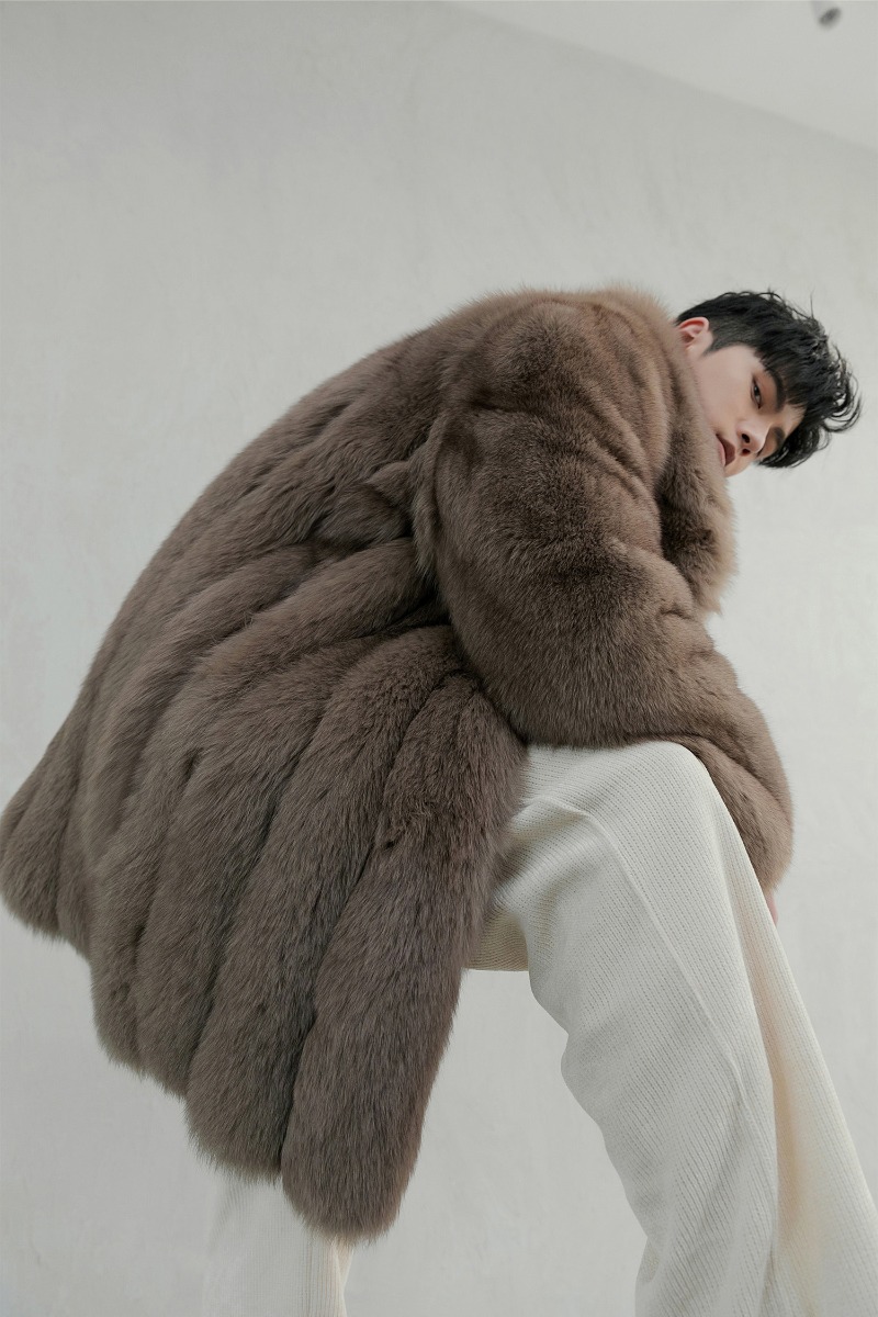 Men's Fox Fur Coat 0242-2