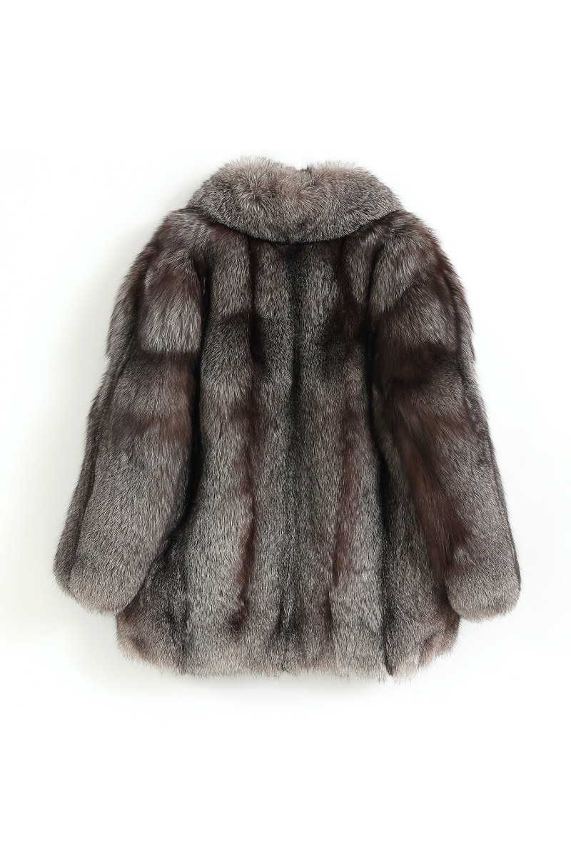 Men's Silver-Blue Fox Fur Coat 243-9