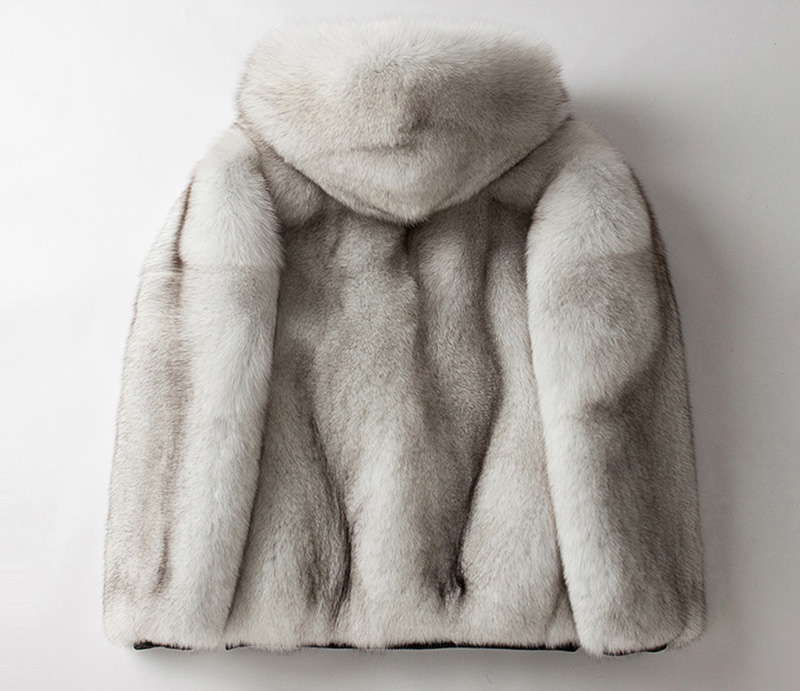Men's Hooded Fox Fur Coat 0247-3