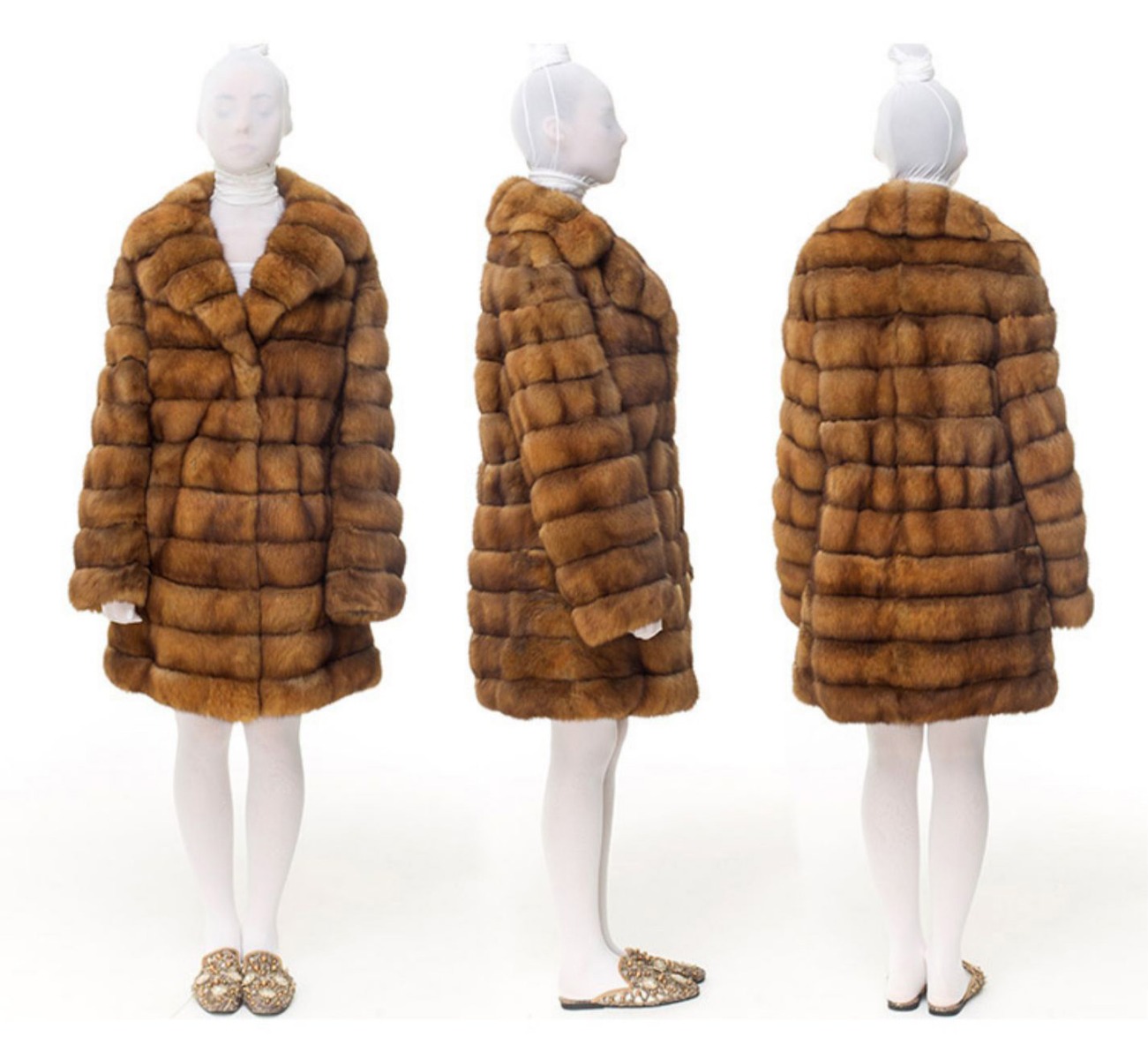 Golden Sable Fur Coat 0259-2