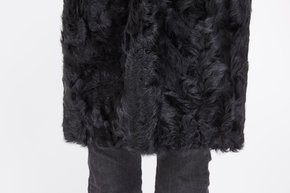 Rex Rabbit Fur Coat with Lamb Fur Half Bottom 226 Details 5