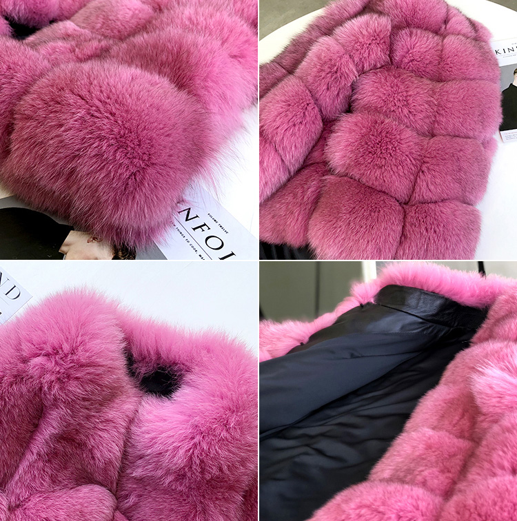 Pink Fox Fur Coat 278-3