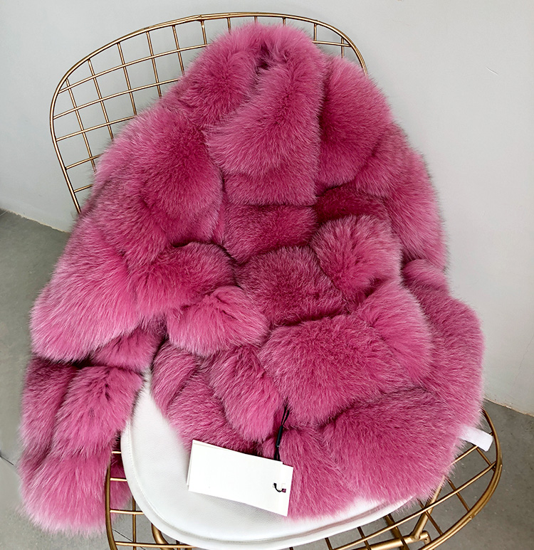 Pink Fox Fur Coat 278-4