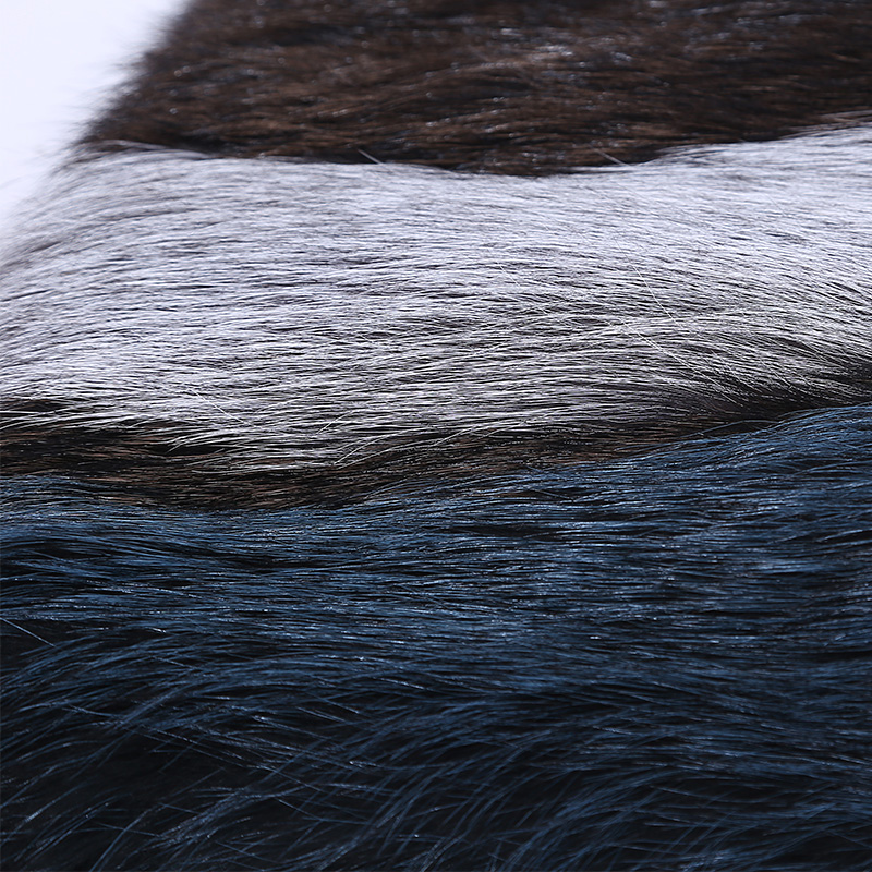 Multicolored Silver Fox Fur Vest 333-9