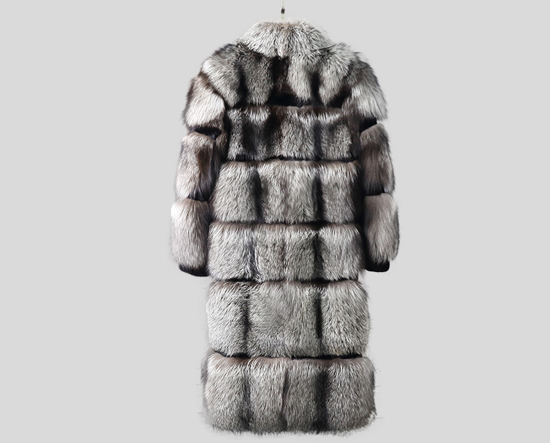 Men's Silver Fox Fur Coat 350-2