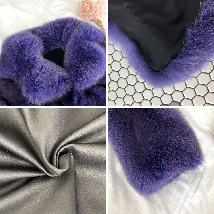 Purple Fox Fur Jacket 354-2