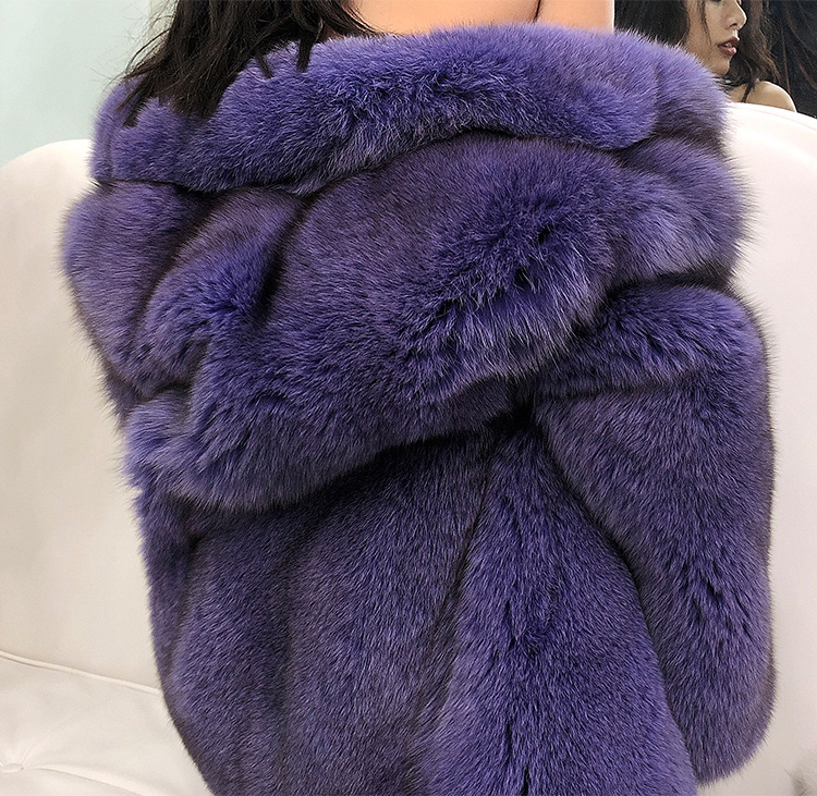 Purple Fox Fur Jacket 354-8
