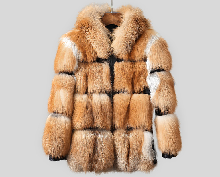 Men's Red Fox Fur Jacket 357-1