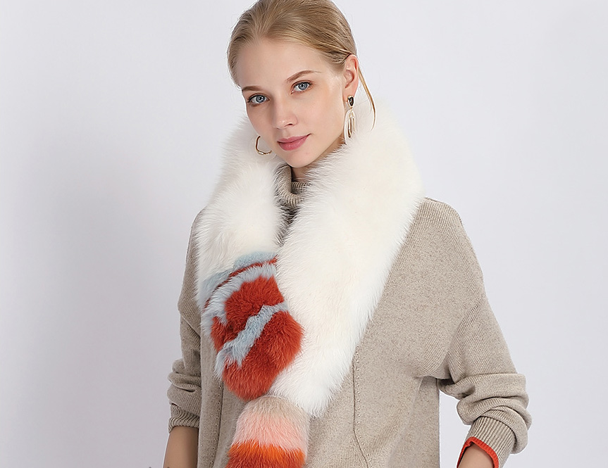 Tailed Fox Fur Scarf 367-2