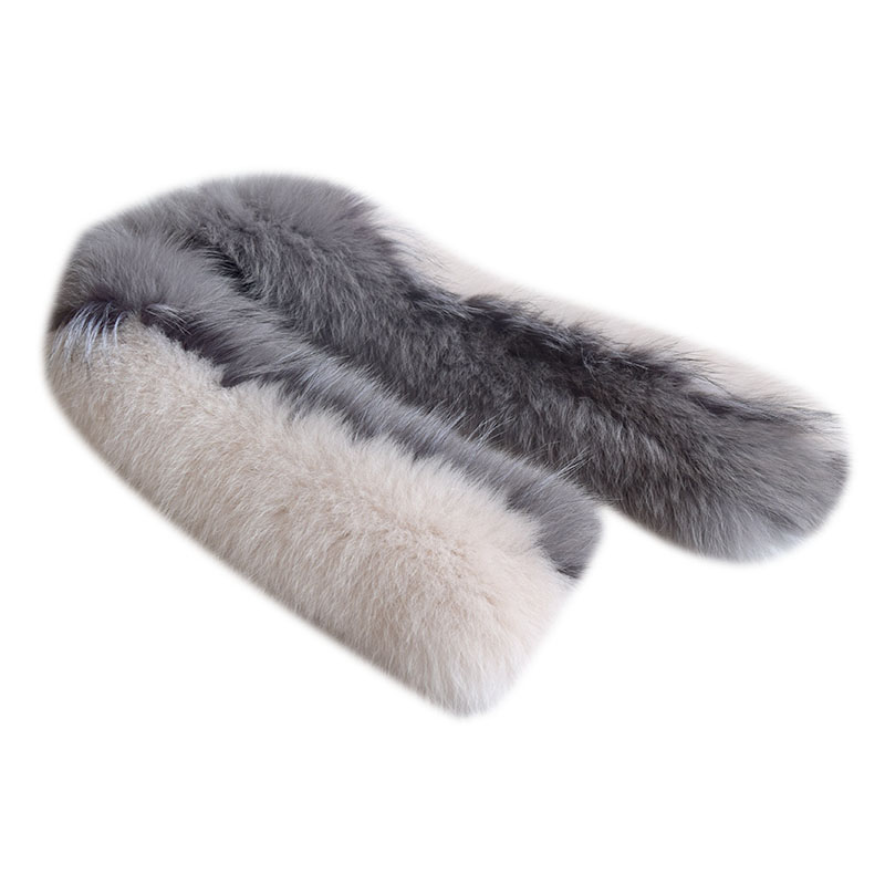 Two-tone Fox Fur Scarf 368-2