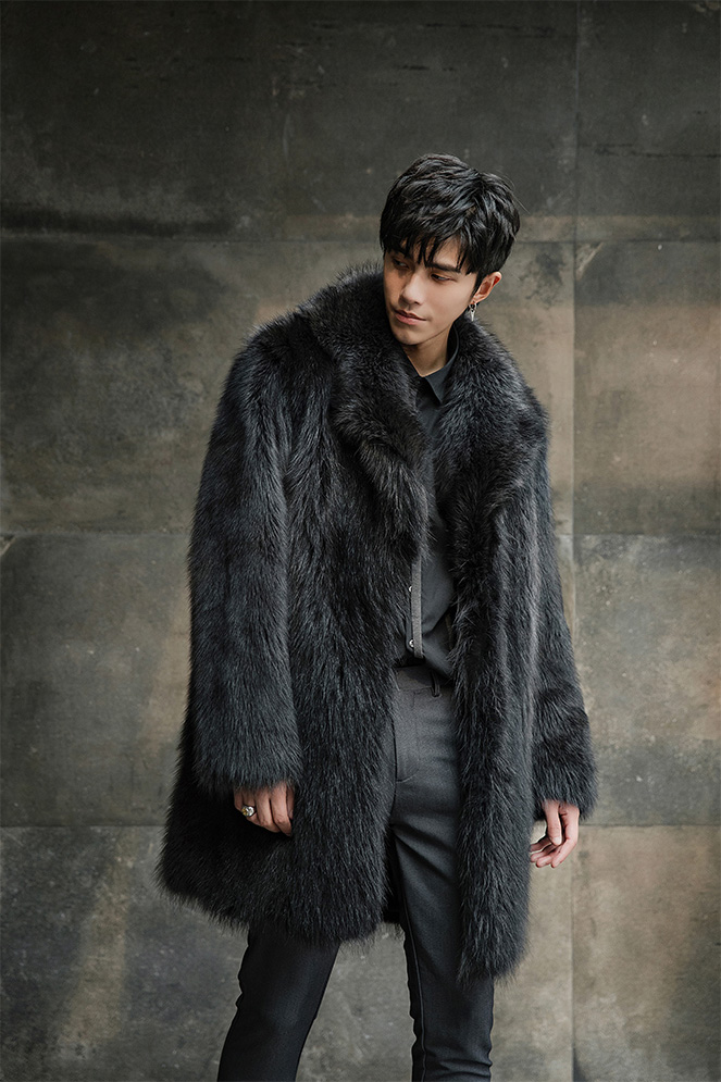Men's Raccoon Fur Coat 384-9