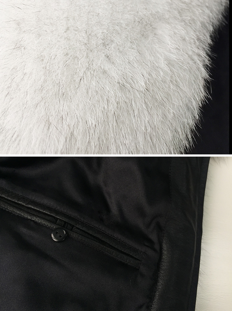 Hooded Men's Fox Fur Vest 389-2