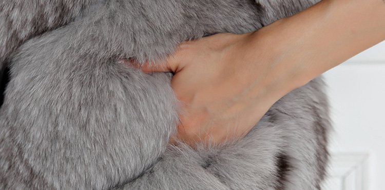 Fox Fur Vest White 796 Details 2