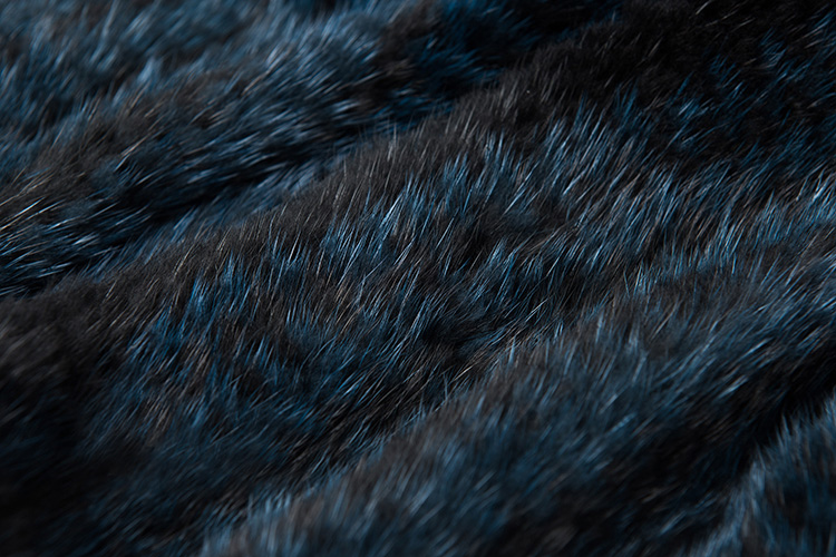 Long Mink Fur Knitted Shawl 842 Details 2