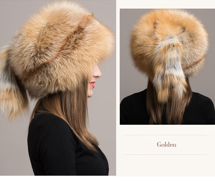 Fox Fur Hat 854 Golden 3