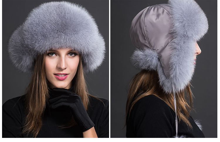 Fox Fur Trapper Hat 859 1 Details 3