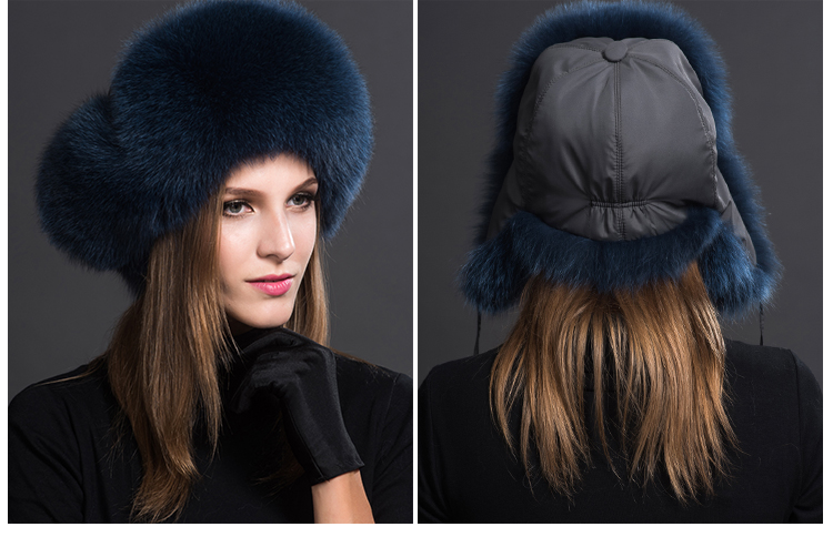 Fox Fur Trapper Hat 859 1 Details 6