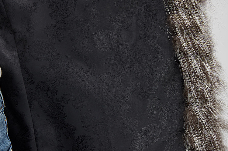 Silver Fox Fur Vest 968 Details 12