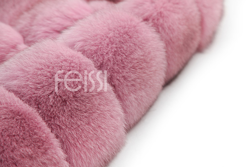 Fox Fur Jacket in Pink 986b-39